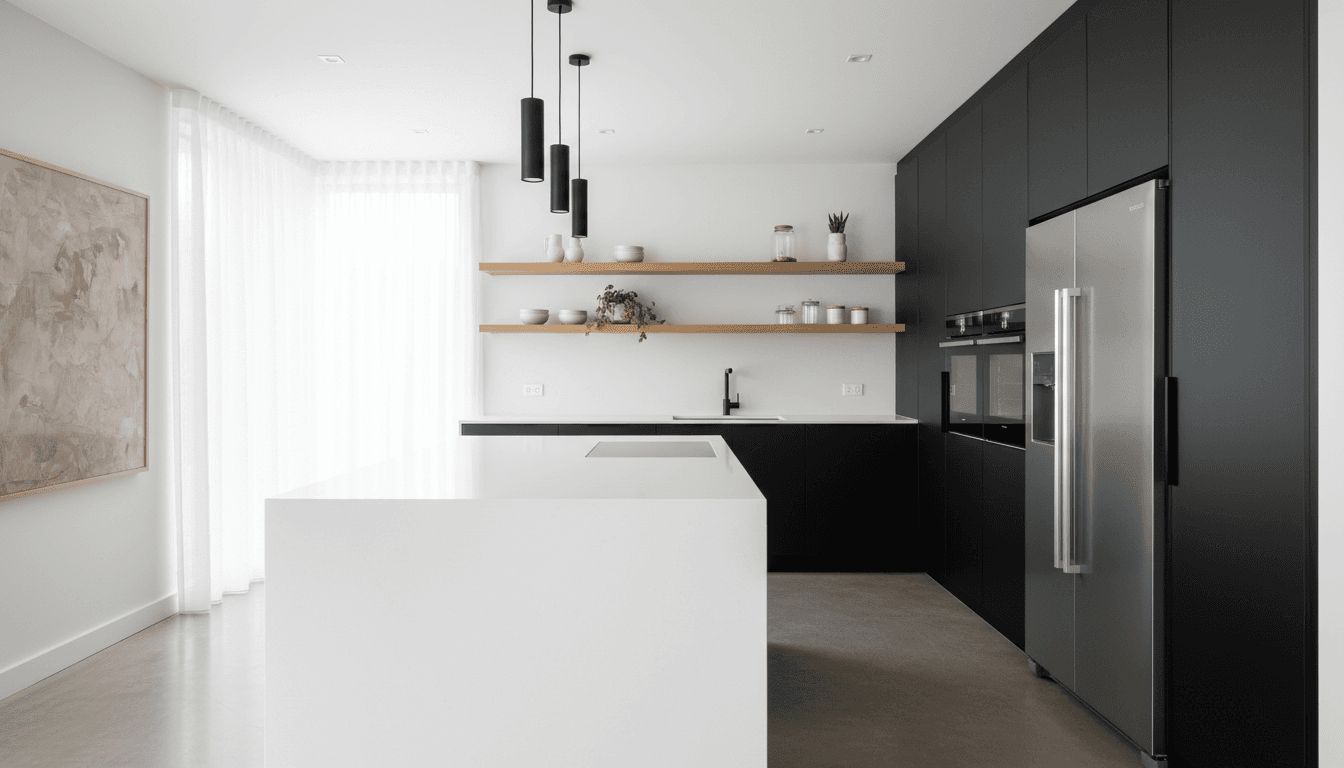 Completed home renovation kitchen space